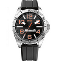 Hugo Boss Men's Silver-Tone Sport Watch W/ Polyurethane Strap from Pedre